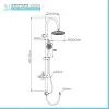 Colonna doccia H 100 cm in acciaio cromato con deviatore