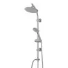 Colonna doccia con deviatore in acciaio cromato design tondo