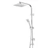 Colonna doccia completa cromata in acciaio inox design quadrato