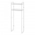Scaffale sopra lavatrice bianco con 2 ripiani portaoggetti in kit montaggio