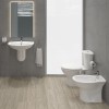 Vaso monoblocco tradizionale scarico pavimento Rak Karla con sedile