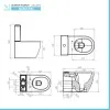 Vaso monoblocco filomuro rimless completo di sedile soft close