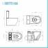 Vaso monoblocco filomuro rimless completo di sedile soft close