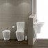Wc filomuro monoblocco Rak One con scarico universale e copriwc