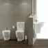 Wc filomuro monoblocco Rak One con scarico universale e copriwc