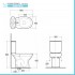 Vaso monoblocco tradizionale Rimless Rak Morning con sedile