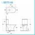 WC tradizionale monoblocco scarico a terra Rak Compact con sedile