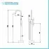 Rubinetto vasca a pavimento freestanding cromato 