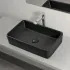 Piletta di scarico universale click clack con e senza troppopieno nero opaco