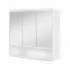Specchio contenitore 60x50 cm bianco con 3 ante e ripiani interni