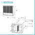 Specchio contenitore 60x50 cm bianco con 3 ante e ripiani interni