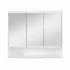 Specchio contenitore 60x50 cm bianco con 3 ante e ripiani interni