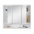 Specchio contenitore 60x50 cm bianco con 3 ante e ripiani interni