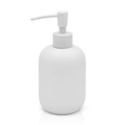 Dispenser sapone liquido dappoggio grigio chiaro in ceramica soft touch