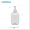 Dispenser sapone liquido dappoggio grigio chiaro in ceramica soft touch