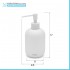 Dispenser sapone liquido dappoggio grigio chiaro in ceramica soft touch