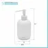 Dispenser sapone liquido dappoggio grigio chiaro in ceramica soft touch