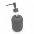 Set 2 accessori bagno da appoggio grigio scuro in ceramica soft touch