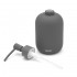 Set 2 accessori bagno da appoggio grigio scuro in ceramica soft touch