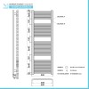 Termoarredo elettrico bianco 900w H180 x 50 interasse 45 cm
