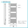 Termoarredo elettrico bianco 900w H180 x 50 interasse 45 cm