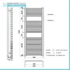 Termoarredo elettrico bianco 700w H150 x 50 interasse 45 cm