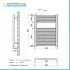 Termoarredo elettrico bianco 400w H80 x 50 interasse 45 cm