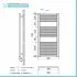 Termoarredo elettrico bianco 700w H120 x 50 interasse 45 cm