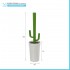 Scopino WC Cactus da appoggio bianco in plastica con setole nere 