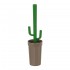 Scopino WC Cactus da appoggio tortora in plastica con setole nere
