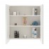 Armadietto a specchio 60x66 cm bianco lucido ante e ripiani regolabili