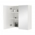 Armadietto a specchio 60x66 cm bianco lucido ante e ripiani regolabili