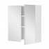 Armadietto a specchio 60x66 cm bianco lucido ante e ripiani regolabili