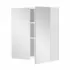 Armadietto a specchio 60x66 cm bianco lucido ante e ripiani regolabili