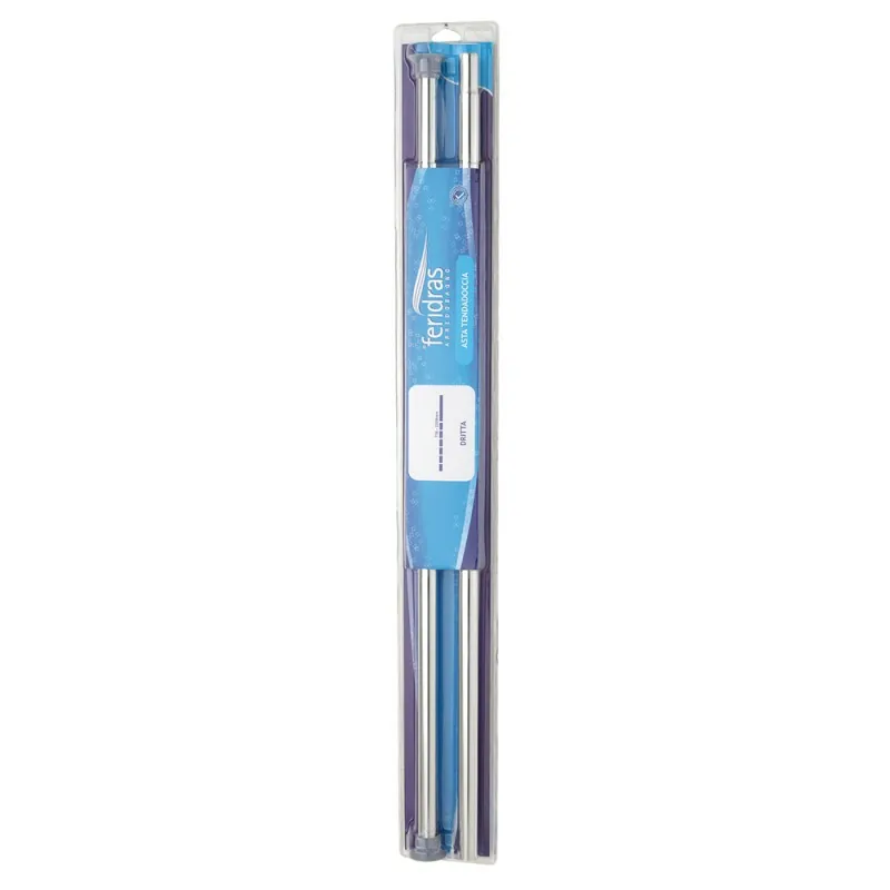 Asta Tenda Doccia Regolabile Dritta cromo da 75 a 220 cm Asta Tenda Doccia Regolabile Dritta cromo da 75 a 220 cm
