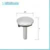 Coppia tappi copriforo 47 mm in acciaio cromato per lavabo e bidet