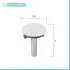 Tappo Copriforo per Lavabo in Acciaio con Tappo Bianco Diam. 47 mm
