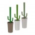Scopino WC Cactus da appoggio tortora in plastica con setole nere