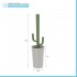 Scopino WC Cactus da appoggio grigio in plastica con setole nere