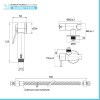 Idroscopino cromato in abs completo di supporto a muro con rubinetto
