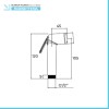 Doccino igienico cromato in abs con tasto shut-off