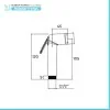 Doccino igienico cromato in abs con tasto shut-off
