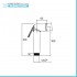 Doccino igienico cromato in abs con tasto shut-off