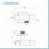 Supporto doccia cromato design squadrato con rubinetto darresto 