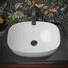 Lavabo da appoggio 60x38 cm in ceramica bianco lucido