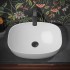 Lavabo da appoggio 60x38 cm in ceramica bianco lucido