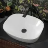 Lavabo da appoggio 60x38 cm in ceramica bianco lucido