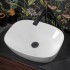 Lavabo da appoggio 60x38 cm in ceramica bianco lucido