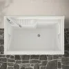 Mobile lavatoio esterno 80x50 bianco con vasca in resina