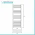 Termoarredo bagno scaldasalviette 55x120 cromo curvo interasse 50 cm